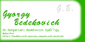 gyorgy bedekovich business card